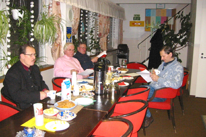 Esiintyji tauolla.